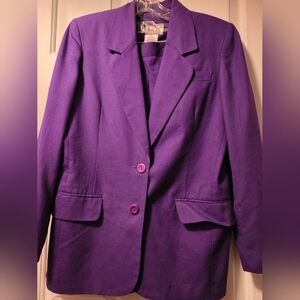 VINTAGE Worthington Vibrant Purple Women's Suit Jacket